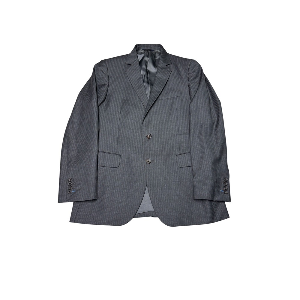 Brooks Brothers 1818 Fitzgerald Blazer 39R Grey Pinstripe Wool Made Italy
